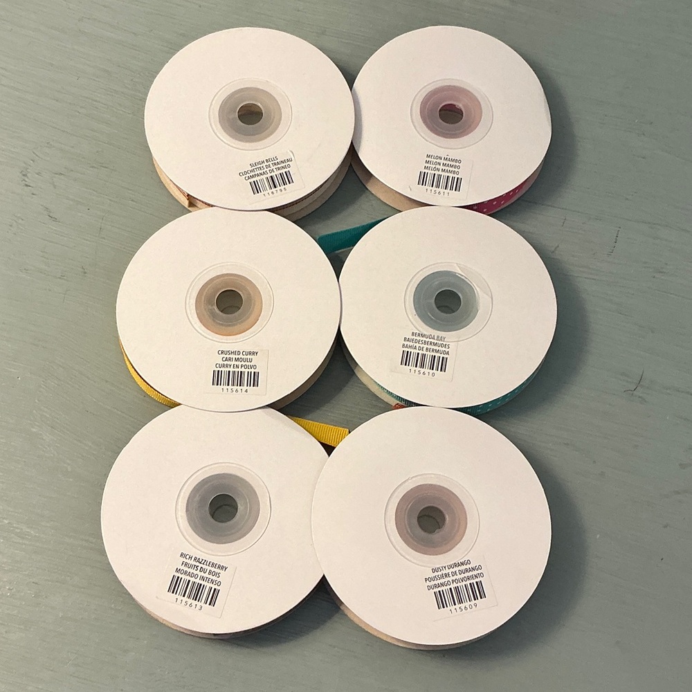 Stampin' Up! Lot of 26 Spools of Ribbon of Various Colors, Sizes & Designs - Picture 7 of 16